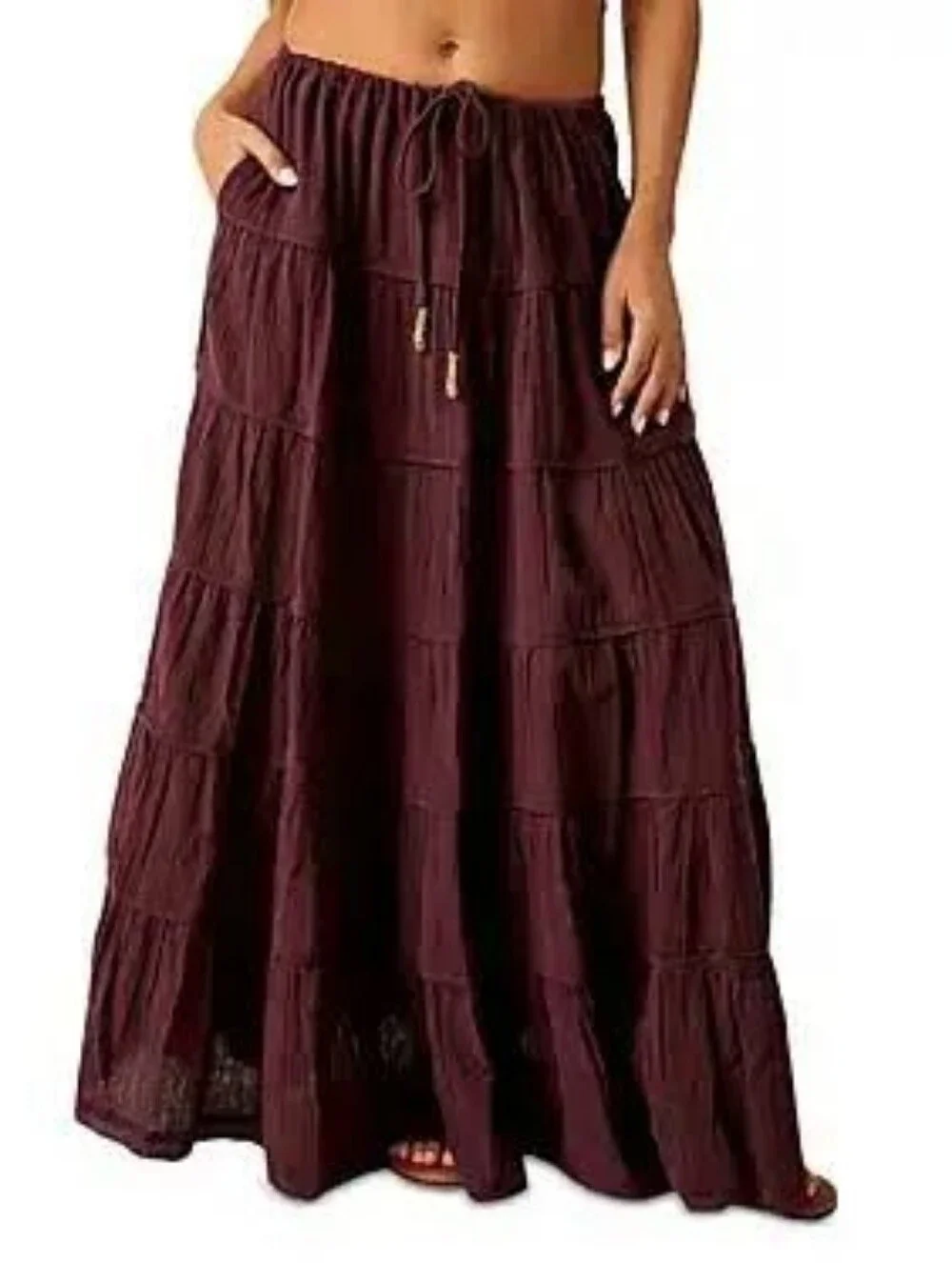 Free People Simply Smitten Tiered Maxi Skirt